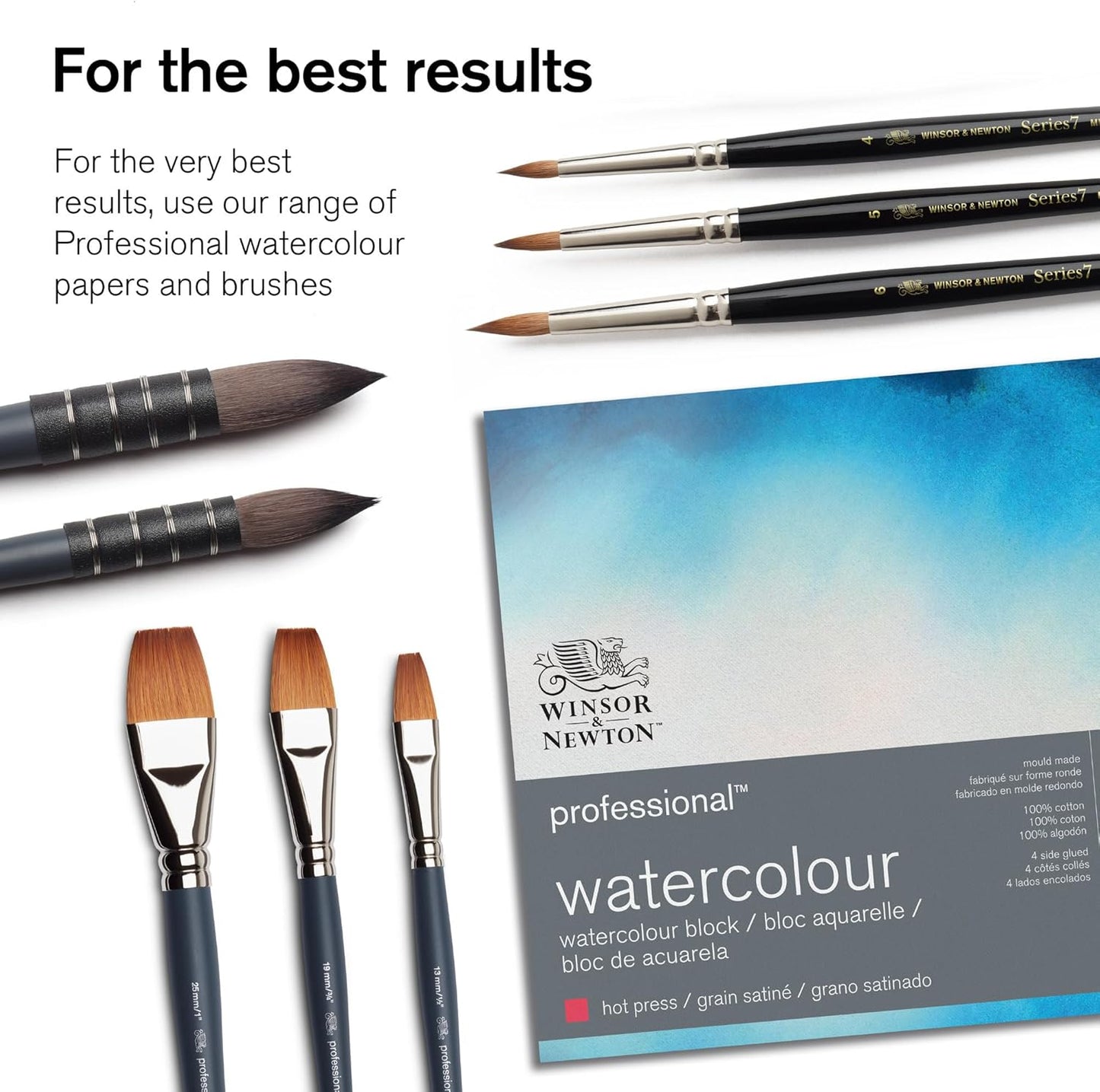 Winsor & Newton Professional Watercolor Paint Set, Black Box Set, 12 Half Pan