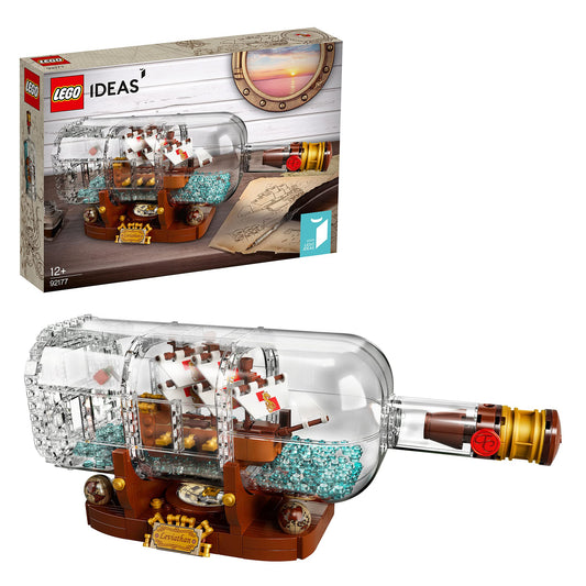Lego 92177 Ideas Barco en UNA Botella Set de ConstrucciÌ?n de Coleccionistas con Soporte para ExposiciÌ?n para Ni̱os +12 a̱os