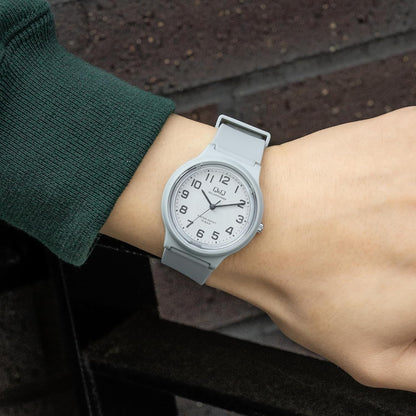 Citizen Q&Q Analog Solar Watch, Water Resistant to 10 ATM, Urethane Strap, gray, Classic
