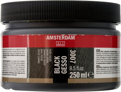 Tarrence Gesso Amsterdam Acrylic Medium Black Gesso T2417-3007 8.5 fl oz (250 ml)