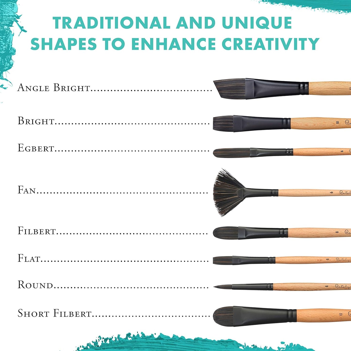 Princeton Catalyst Paintbrush, Size 12, Light Wood
