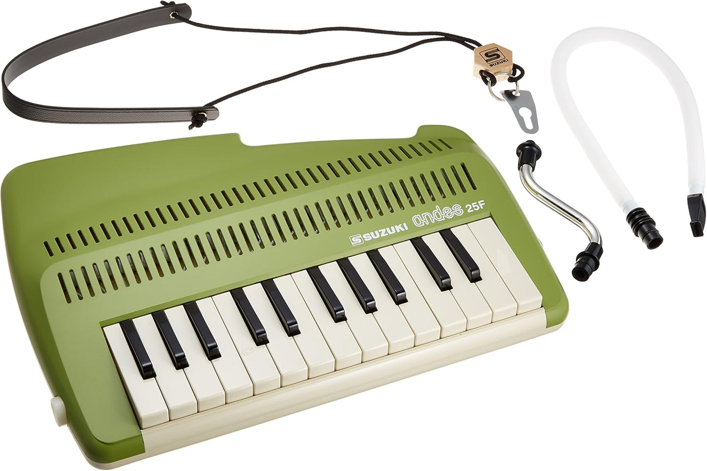 Suzuki A-25F 25-Key Andes Recorder-Keyboard with Mouthpiece and Strap