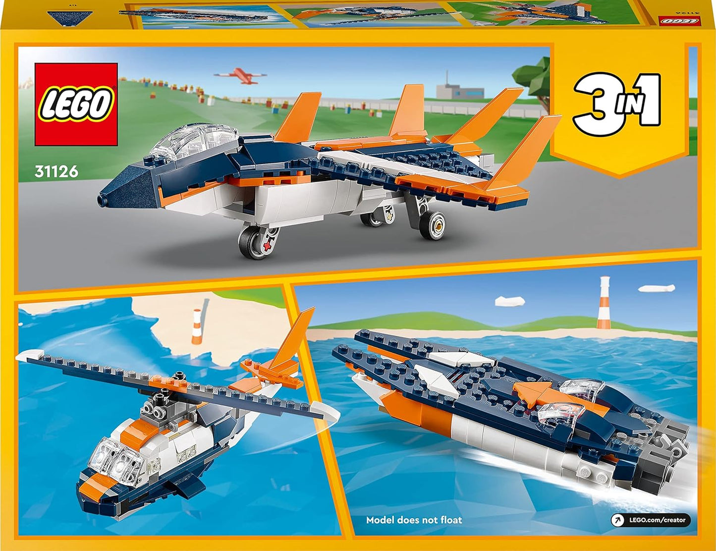 LEGO Creator 3-in-1 31126 Supersonic Jet