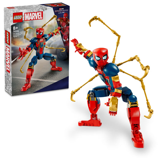 LEGO Marvel Building Figure - Iron Spider-Man, Superhero Toy for Kids, Movable Construction Toy with Armor Building Set, Gift Idea for Boys and Girls from 8 Years 76298