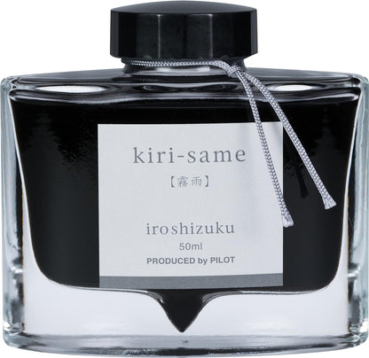PILOT Iroshizuku Bottled Fountain Pen Ink, Kiri-Same, Scotch Mist (Warm Gray) 50ml Bottle (69207)