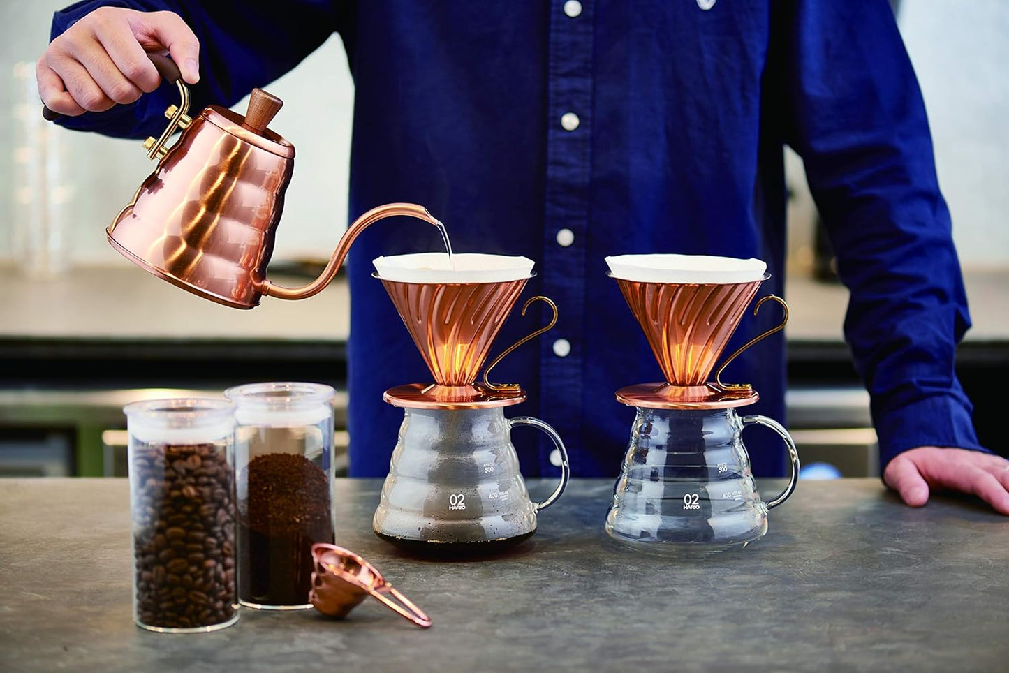 Hario VKBN-90CP "Buono" Drip Kettle, Copper