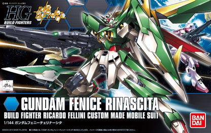 BANDAI Hobby HGBF #17 Gundam Fenice Rinascita Gundam Build Fighters Action Figure (1/144 Scale)
