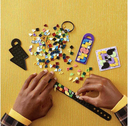 LEGO 41808 DOTS Hogwarts Accessory Set, Harry Potter Toy Jewellery Set with Bracelet, Keychain and Patch, DIY Craft Set for Children