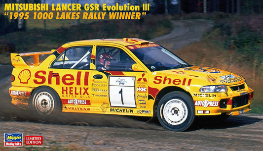 Hasegawa 1:24 Mitsubishi Lancer GSR Evolution III '1995 1000 Lakes Rally Winner'