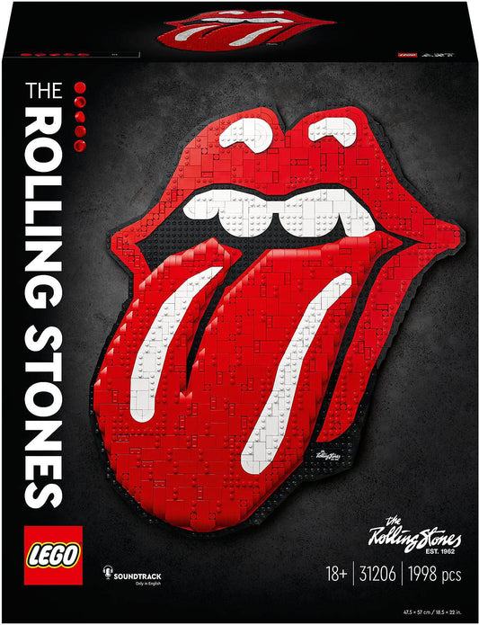 LEGOå¨ Art The Rolling Stones 31206 Building Kit; Wall Art Memorabilia or Hobby Gift for Rock Music Fans and Adults