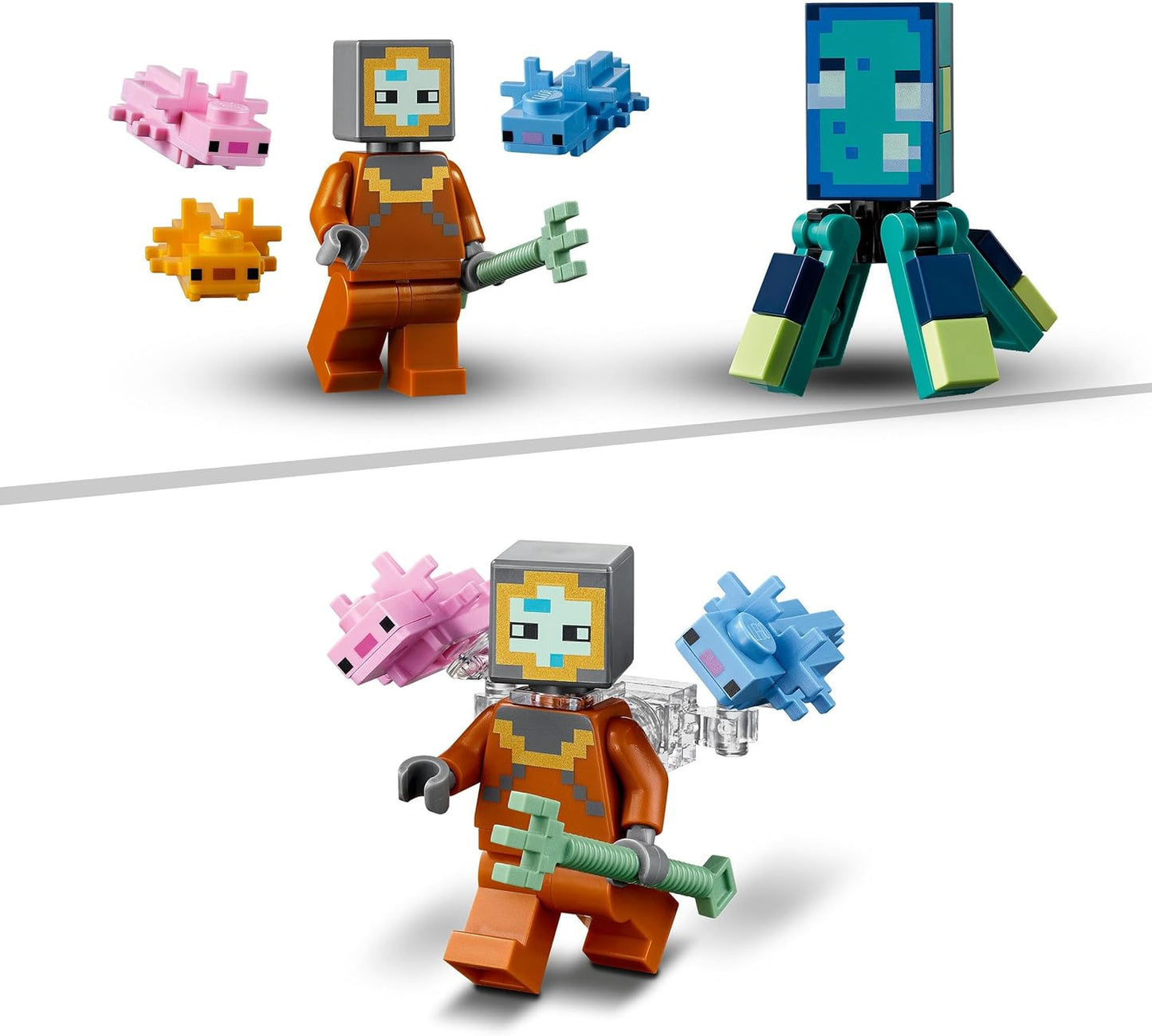 LEGO Minecraft The Guardian Battle 21180 Building Kit; Underwater Adventure Playset; Great Gift for Kids Aged 8+