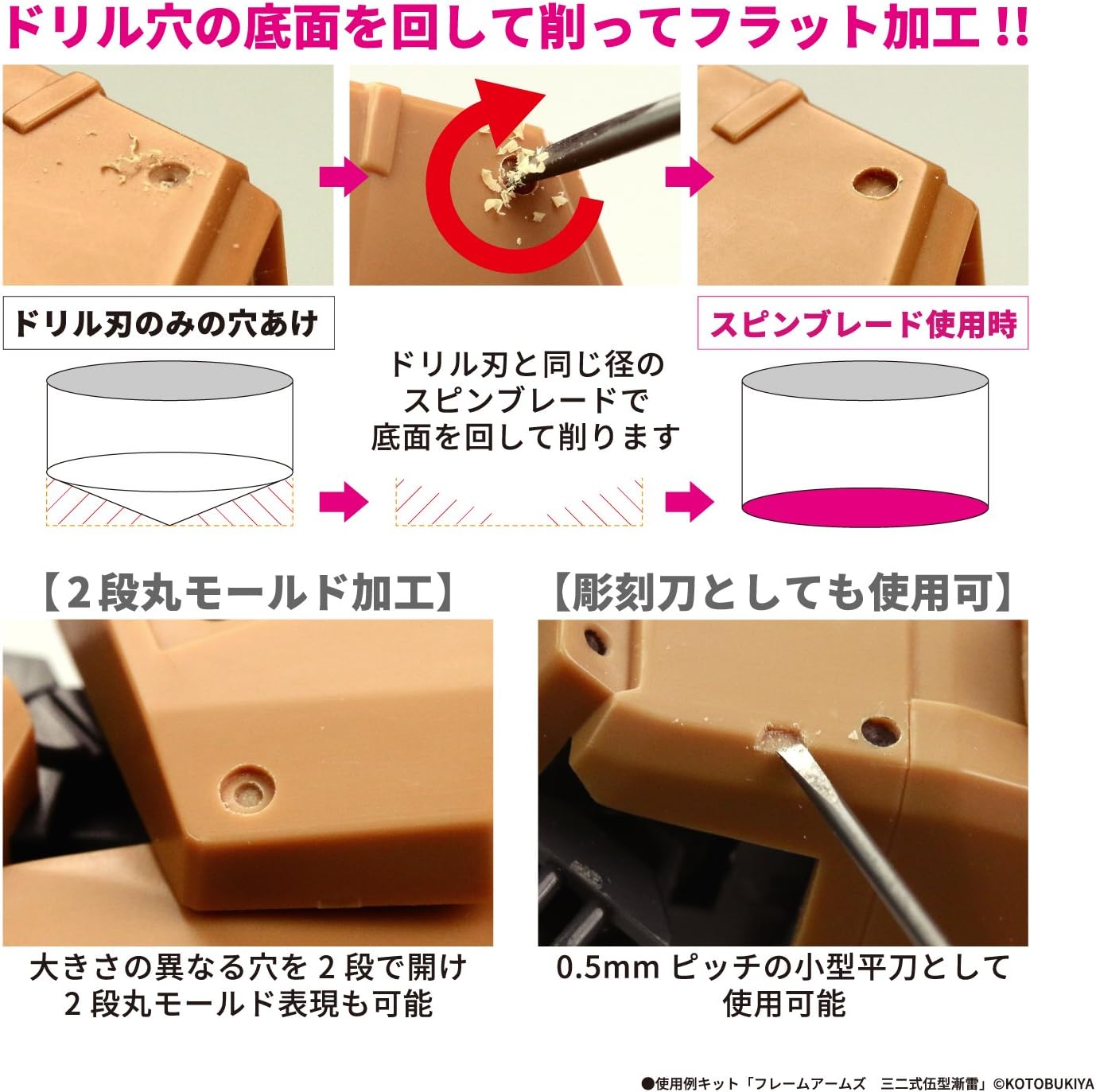 GodHand Spin Blade GH-SB-1-3 for Plastic Models