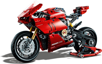 LEGO 42107 Technic Ducati Panigale V4 R Motorbike, Collectible Superbike Display Model Building Kit with Gearbox and Working Suspension, Gift Idea, 10 year +