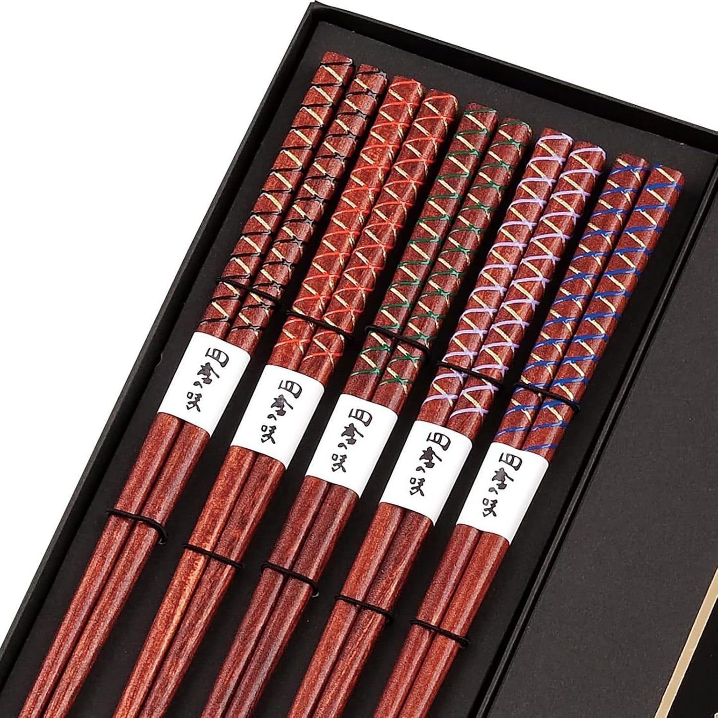 Sunlife 703786 Dyed Wood Mesh 8.9 inches (22.5 cm), Set of 5 Pairs in Black Box