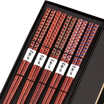 Sunlife 703786 Dyed Wood Mesh 8.9 inches (22.5 cm), Set of 5 Pairs in Black Box