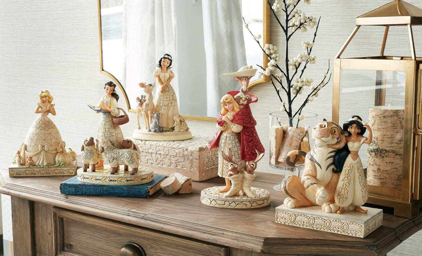 Enesco Disney Traditions by Jim Shore White Woodland Aladdin Jasmine Figurine, 7.5 Inch, Multicolor
