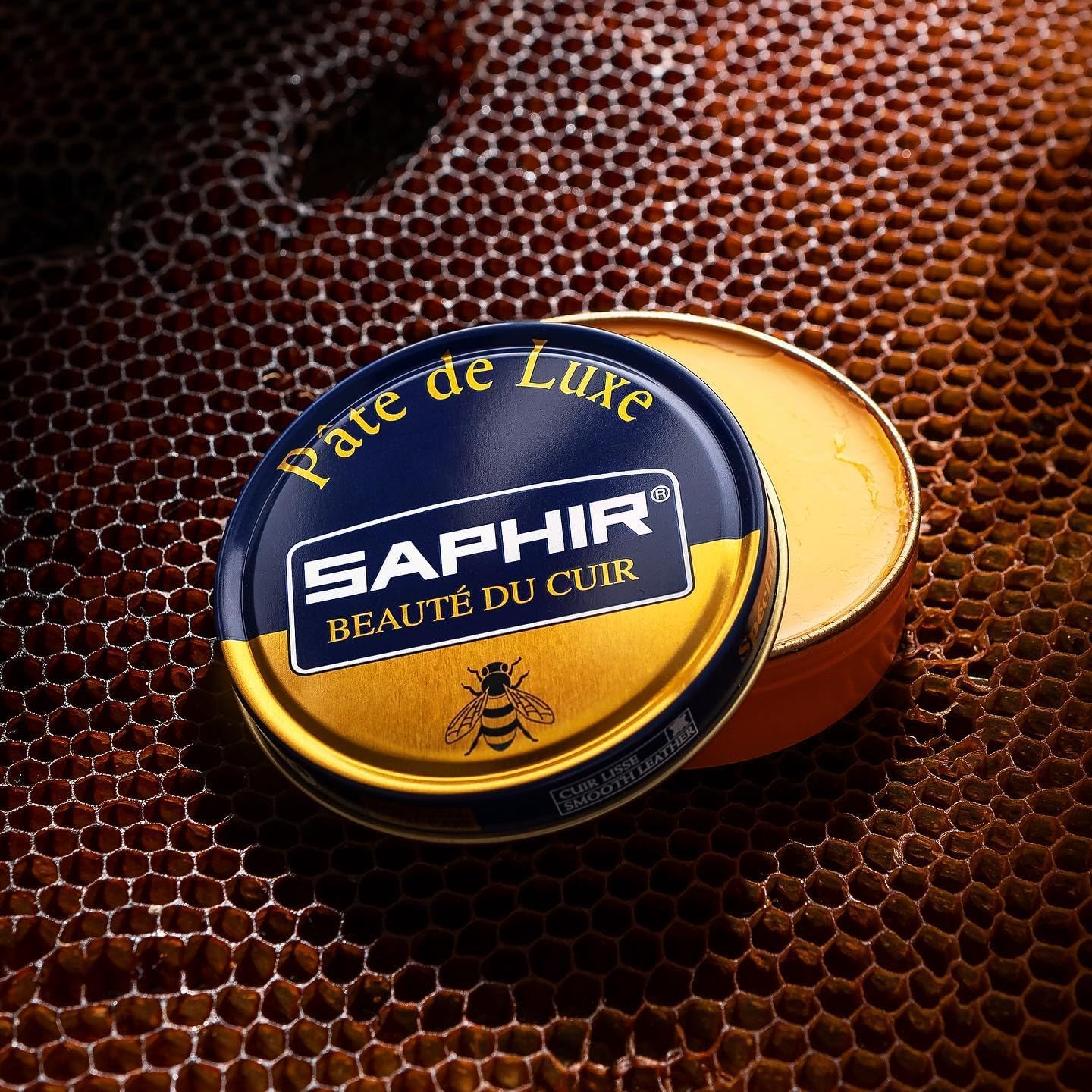 Saphir Shoe Polish Pate de Luxe 50ml Tin - Made in France - Black
