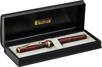 PILOT Cavalier Fine Nib Fountain Pen, Marble Black/Red Body (FCA-5SR-BR-F)