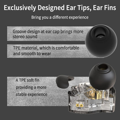 YINYOO CCZ Melody Gaming Earbuds Wired in Ear Hearphones with Microphone IEM HIFI Bass with 1DD 1BA Hybrid, Detachable Cable for Smartphones/PC/Tablet/Gaming/Video/Music/Calling (with mic, dark black)