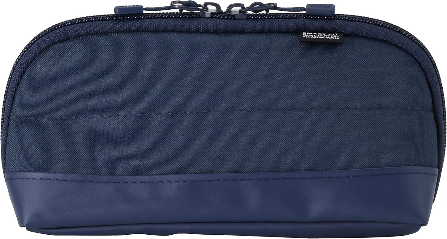 LIHIT LAB Pen Case (Pencil Case), Water & Stain Repellent, 8" x 4'', Navy (A7688-11)