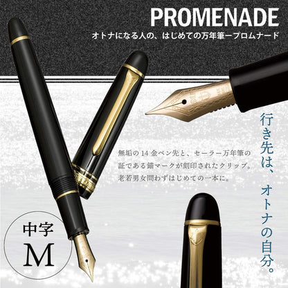 Sailor Pen fountain pen Promenade in character 11-1031-420 Black, alternate view