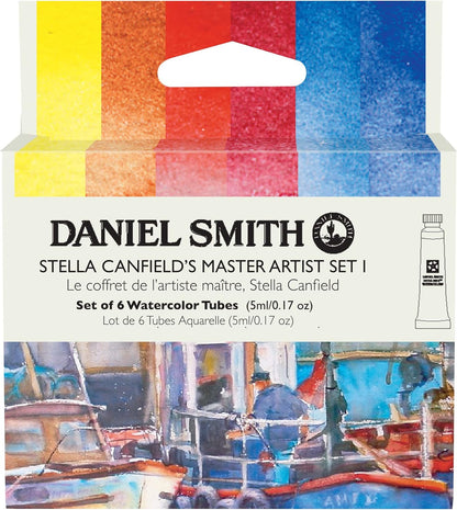 Daniel Smith 285610408 Transparent Watercolor Paint, Extra Fine, Stella Canfield (1), 6-Color Set, 0.16 fl oz (5 ml) (No.2),