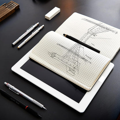 rOtring 800+ Mechanical Pencil and Touchscreen Stylus, 0.5 mm, Black