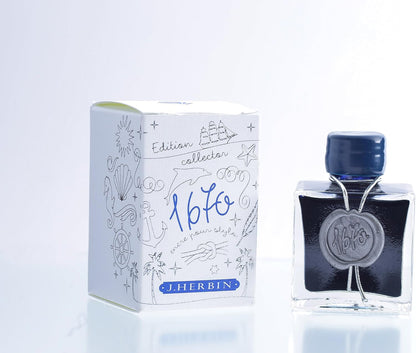 Herbin ink Anniversary 1670 Ocean with flecks of gold hb15018g [fine particles containing gold]