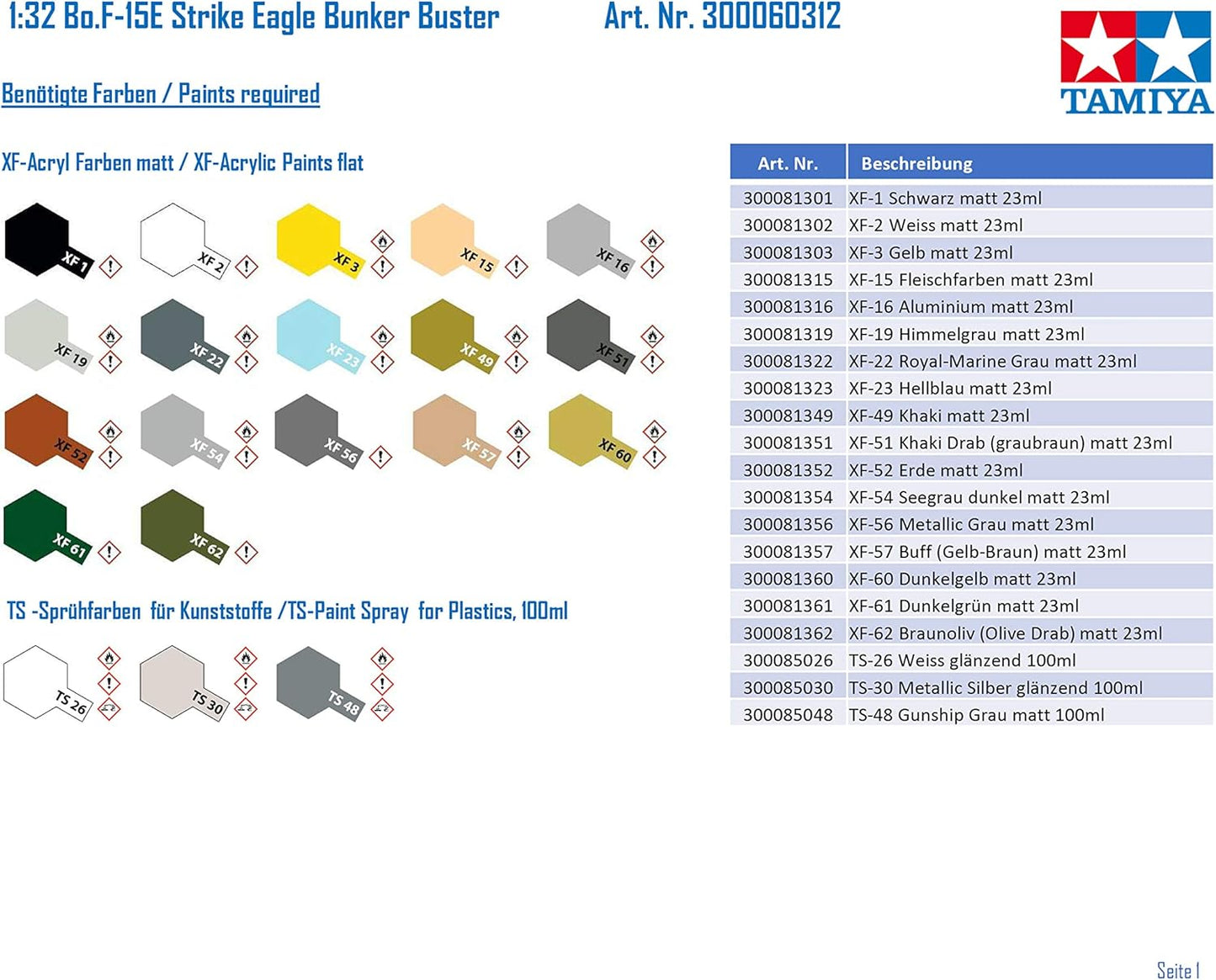 Tamiya 1/32 F-15E Stike Eagle Bunker Buster