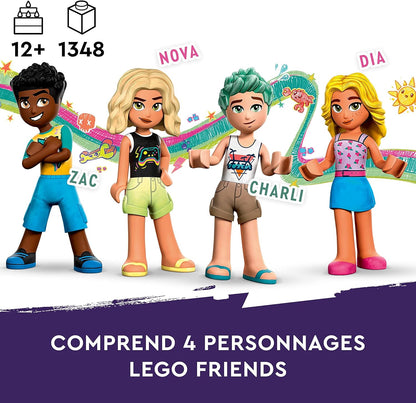 LEGO 41737 Friends Beach Amusement Park, Toy Fair with Technic Movement Elements, Animal Figures, Carousel and Wave Machine, Gift Idea