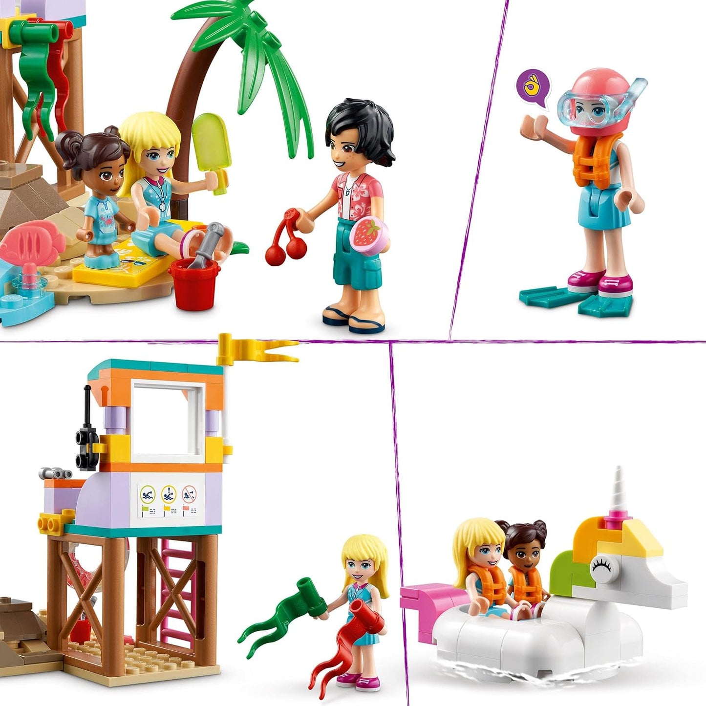 LEGO Friends Surfer Beach Fun 41710 Building Kit - Comes with Friends Lifeguard Character Stephanie;Beach Toy for Kids Aged 6+