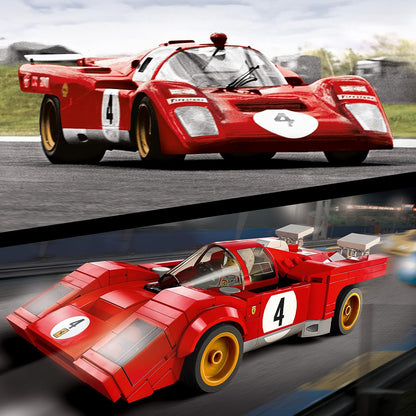 LEGO Speed Champions 1970 Ferrari 512 M 76906 Building Set - Sports Red Race Car Toy, Collectible Model Building Set with Racing Driver Minifigure, Gift for Grandchildren, Boys, Girls and Kids Ages 8+
