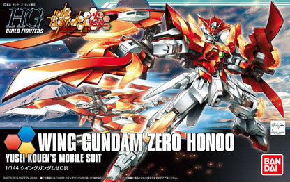 BANDAI Hobby HGBF Wing Gundam Zero Flame (Honoo) Gundam Build Fighters Model Kit, 1/144 Scale