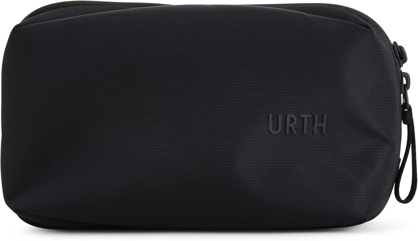 Urth Zeolite Tech Organiser - Water Resistant, Recycled Electronics Travel Case, Cable Organiser Bag for Cords, Charger, Phone, Camera Accessories in Black