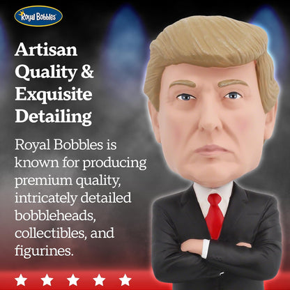 Royal Bobbles Donald Trump, 45th President of The United States ??? 8 Inches Tall ??? Collectible Bobblehead Statue
