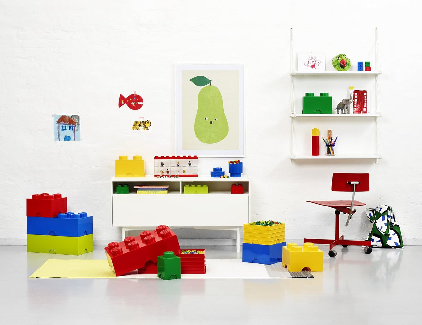 LEGO Storage Box Brick 4 Bright Red