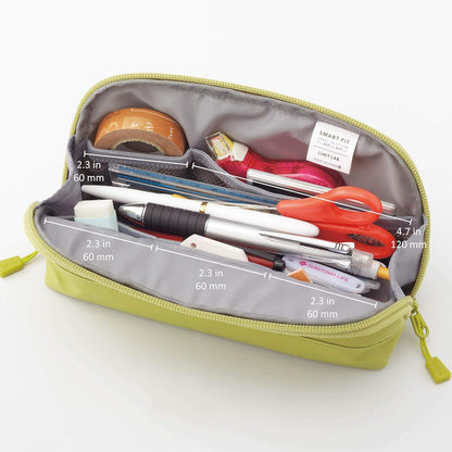 LIHIT LAB Pen Case (Pencil Case), Water & Stain Repellent, 8" x 4'', Navy (A7688-11)