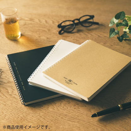 KOKUYO Spiral Lined Notebook, 8.3'' x 5.8'' Business Journal A5 Soft Ring Notebooks with A 6mm Ruled, 70 Perforated Sheets, Black 1 Subject Notebook, Note Taking for Work. Japan Import (SU-SV437B-D)