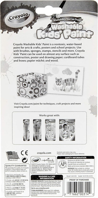 Crayola Washable Kids Paint Set & Paintbrush, Painting Supplies, 18 Count