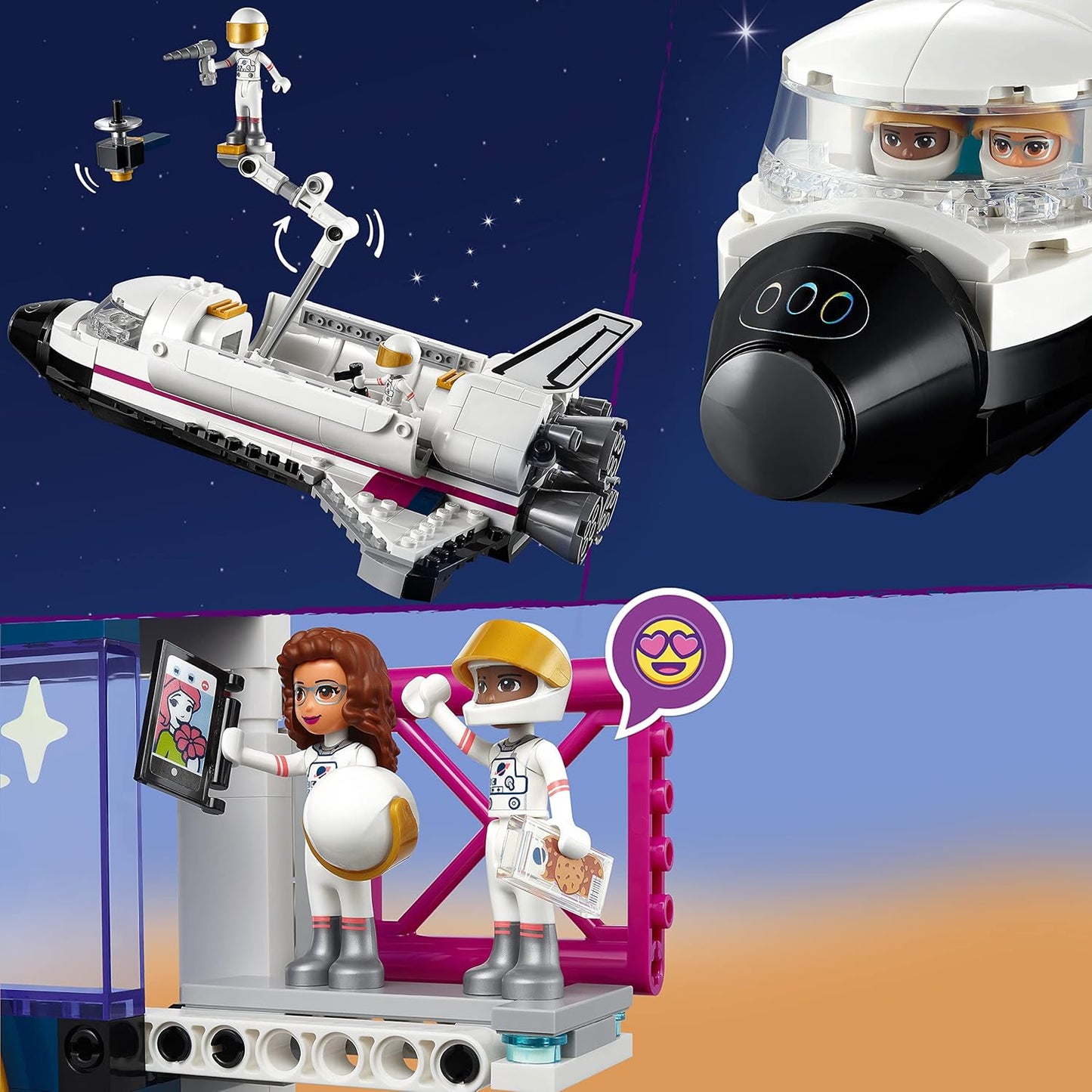 LEGO 41713 Friends Olivia's Space Training, Space Shuttle Toy and Astronaut Mini Doll Figures, for Girls or Boys