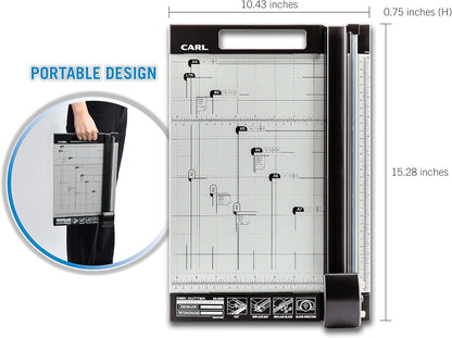 CARL 12 inch DC-200N Premium Rotary Paper Trimmer, Metal Base, 15 Sheet Cutting Capacity.