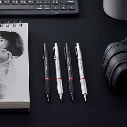 rOtring Rapid Pro Mechanical Pencil, 0.5 mm, Matte Black Finish, Precision Writing and Sketching Instrument with Comfortable Grip