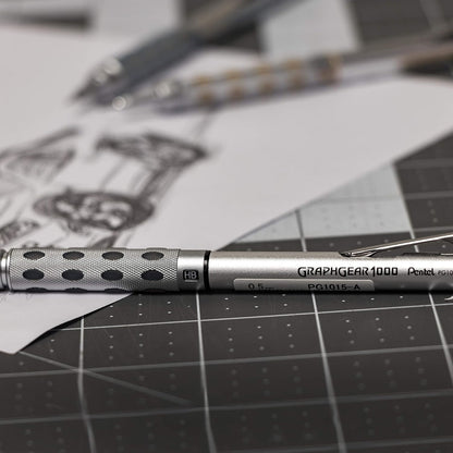 Pentel GraphGear 1000 Mechanical Pencil, (0.5mm) Point Size, Black Barrel, 1 Each (PG1015A)