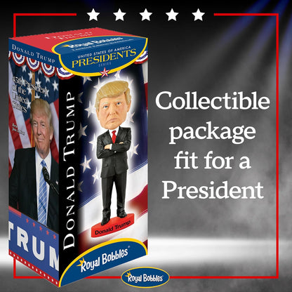 Royal Bobbles Donald Trump, 45th President of The United States ??? 8 Inches Tall ??? Collectible Bobblehead Statue