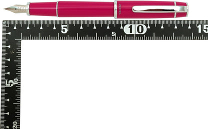 PILOT Prera Fine-Nib Vivid Pink Body Fountain Pen (FPR-3SR-VP-F) side view