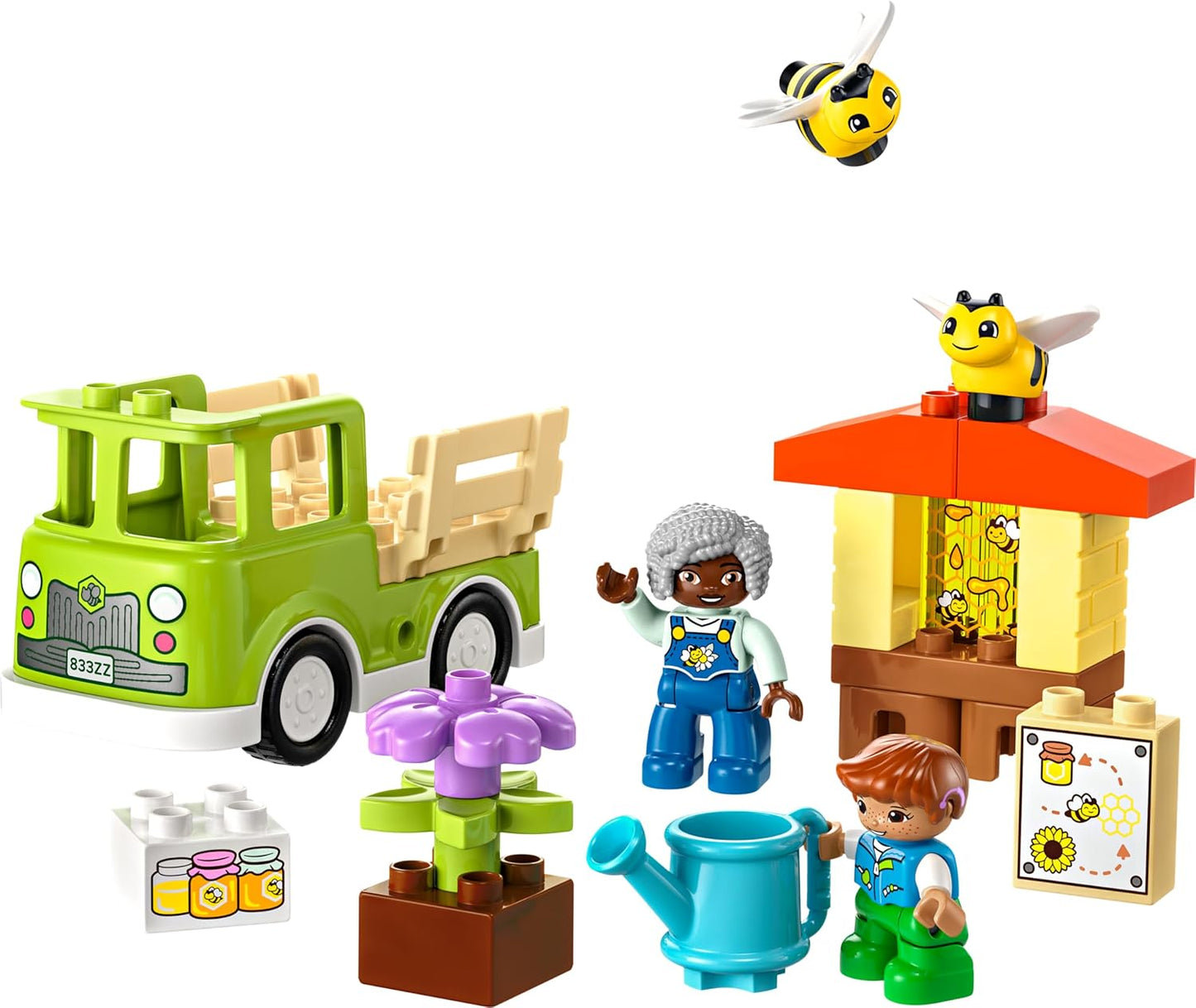 LEGO My City Duplo Bee Care and Beehives, Educational Toy for Boys and Girls, 2 Bee Figures and Truck, Construction Set, Easter Gift for Boys and Girls Ages 2 and Up 10419
