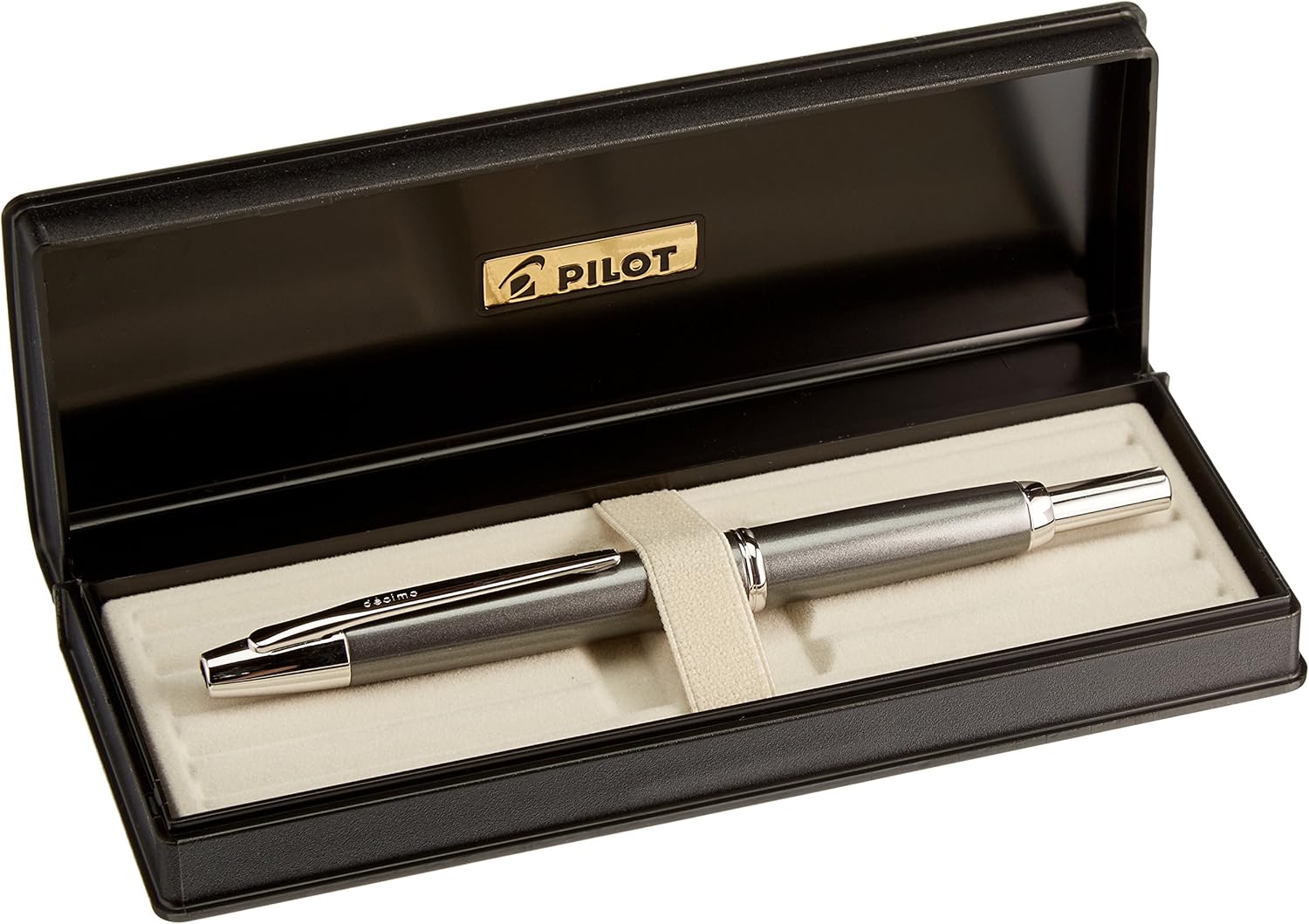 PILOT Fountain Pen Capless Decimo, Dark Gray Myca Body, M-Nib, alternate view