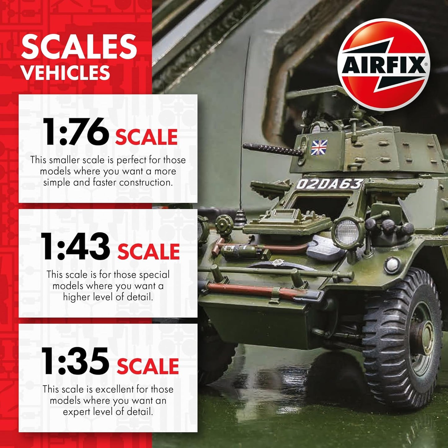 Airfix Model Tank - A01315V WWI Male Tank Mk.I, Plastic Model Kits for Adults & Kids 8+, 1:76 Scale, Skill Level 2, WW2 Theme Military Models, World War 2 Tanks