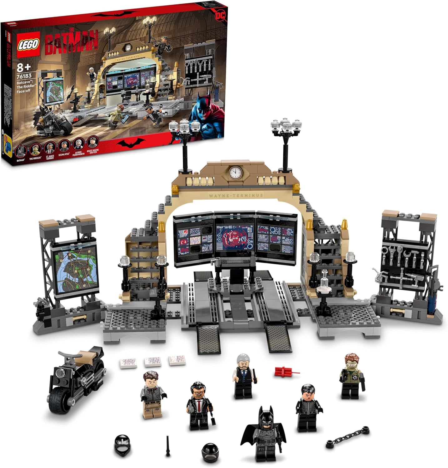 LEGO DC Batman Batcave: The Riddler Face-Off 76183 Building Kit; Cool Gotham City Batcave Toy for Kids Aged 8+ (581 Pieces)