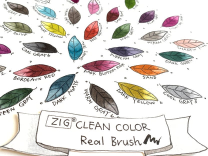 Kuretake ZIG CLEAN COLOR Real Brush 6 colors set Smoky Colors